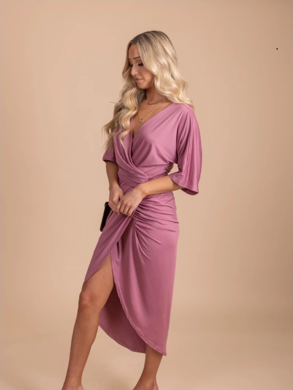 Dress Day Now Or Never Faux Wrap Dress

Size Small